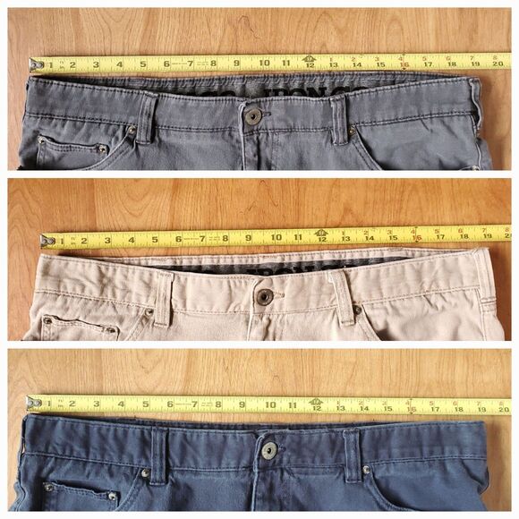 Iron Co Pants Lot of 3 Men 38 x 27 Gray Khaki Blue Straight Leg 5-Pocket Stretch - Picture 13 of 15